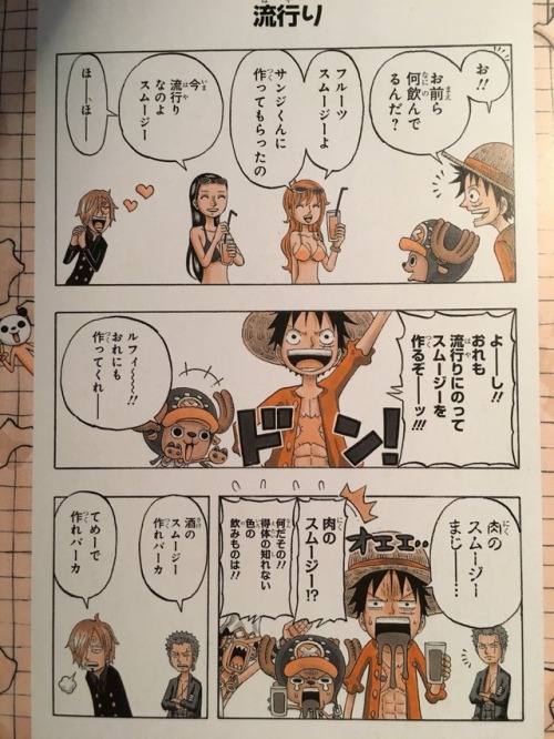 So yeah, I bought the first 4 ONE PIECE PARTY mangas from Japan, and started translating them to mys