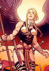 adamwarlock-moved-deactivated20:                Favourite comic book characters→ Valkyrie / Brunnhilde                 Fuck Greek man-hating Amazons. All hail Nordic Valkyries, the epitome of womanhood.