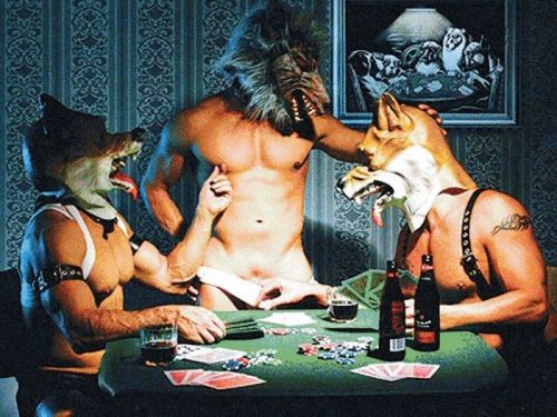 ratatoskryggdrasil:Travis de Jonk and Ross Brownsdon (Bad Behaviour Boys), Dog Poker