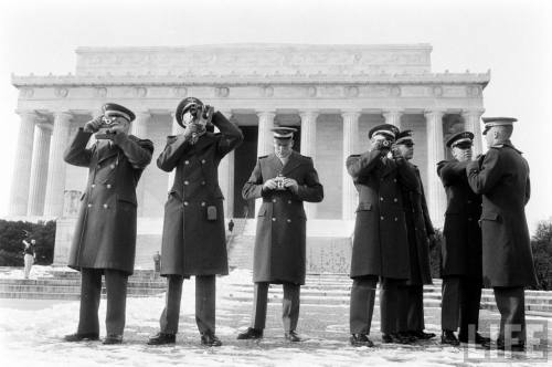 United States Air Force cadets in town for Eisenhower’s inauguration(Paul Schtuzer. 1957?)