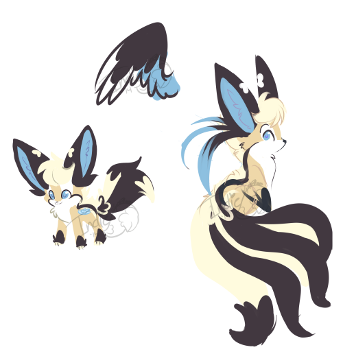 indiefoxtail:  Since I want to make a comic with Komakai in it, I wanted to give her a simplified design with a bit more color to it to make her more look mystical. And these are the results :3 Two-Tailed form and six tailed form. :3  Cuuuute~! <3