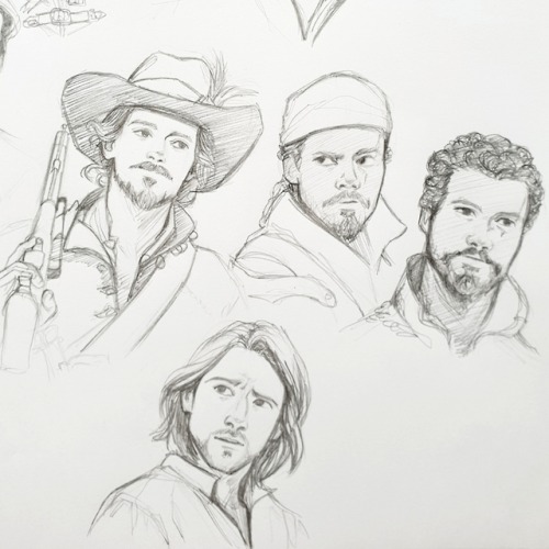 taratjah:  Musketeers doodles!  Patreon | Instagram  