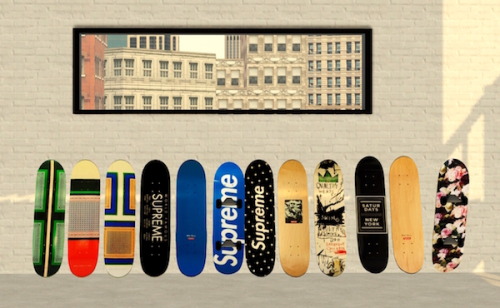 deco skateboards!mesh: Around the Sims 3art: stopitrightnow, supreme, basquiat &amp; saturdaysDO