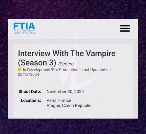 WE'VE BEEN GIVEN THE SHOOT DATE !