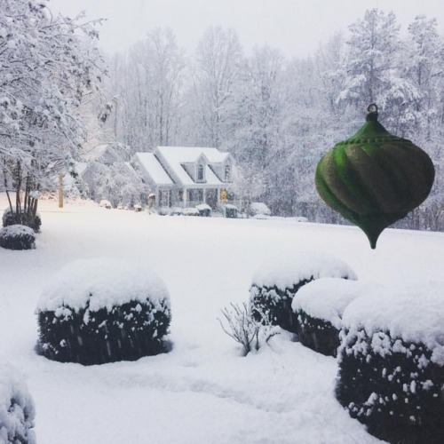 Snowy suburbia (at Canton, Georgia)