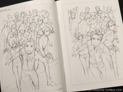 I was getting my post for Hiramatsu Tadashi’s artbook  The Art of Hiramatsu Tadashi Animation &ldquo;STYLE&rdquo;  ready for @yoimerchandise when I noticed these two pages.The first official group art for YOI had a somewhat different original layout!The
