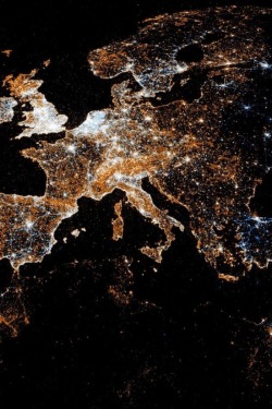 atravelblog:  Europe from space 