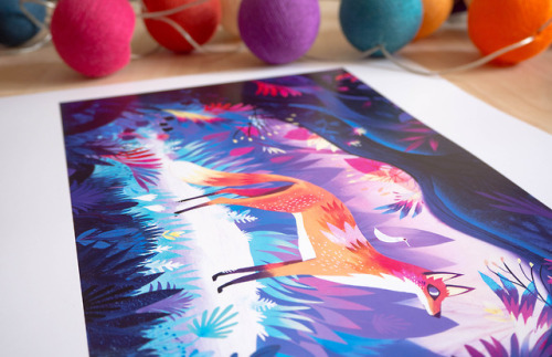 ✨ New Print on my Etsy Shop! : Fox in the wood ✨ - High definition art print - 350 gsm matte paper -