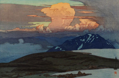 mu-neutrino:Woodblock prints by Hiroshi Yoshida