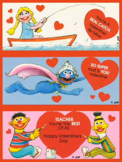 melancholyprince:1991 Sesame Street Valentines