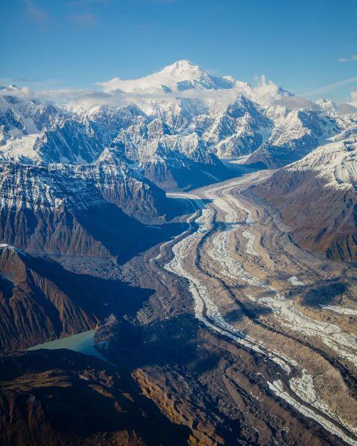 The views over Tokositna Glacier. From one the many flights I have taken of the Alaska Range with @t