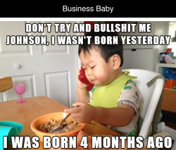 tastefullyoffensive:  Best of ‘Business Baby’Previously: Small Fact Frog   I&rsquo;ll be damned if this actually happens 