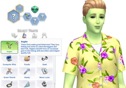 The Sims 4 Angler Custom Trait by SimmerSarahDescription: These Sims make great fishermen! They love