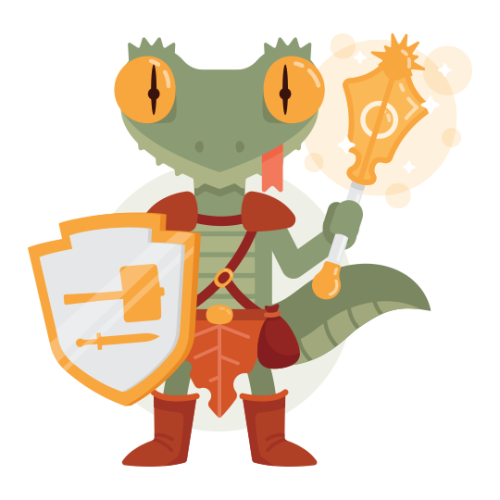 n-holland: Started a new campaign in D&amp;D recently and this is my lizardfolk cleric, Chozk. H