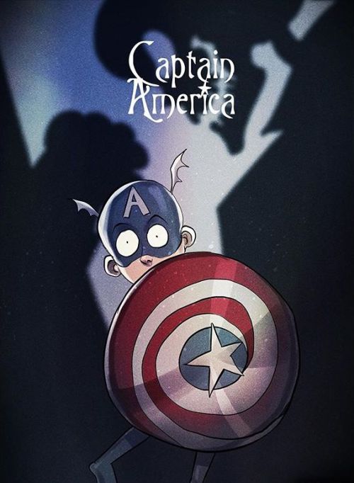 cinexphile:  Comic book superheroes (Tim Burton style) by Andrew Tarusov