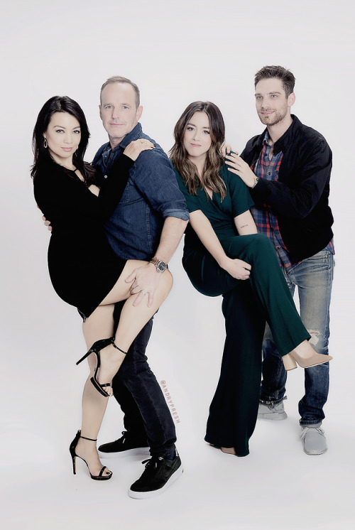 travelerontheedge17: Ming-Na Wen, Clark Gregg, Chloe Bennet and Jeff Ward during the 2018 TCA Winter