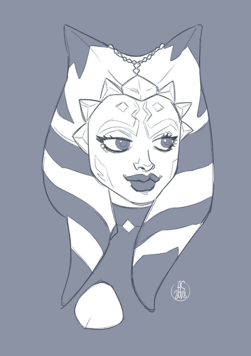 A Star Wars commissions for this week! &lt;3 Love it! Ahsoka Tano ~  Star Wars Clone W