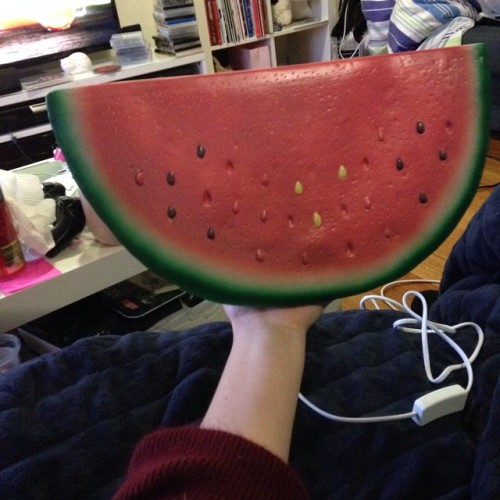 My mum literally just bought me the greatest thing. Get this- it&rsquo;s a watermelon. Lamp. A water