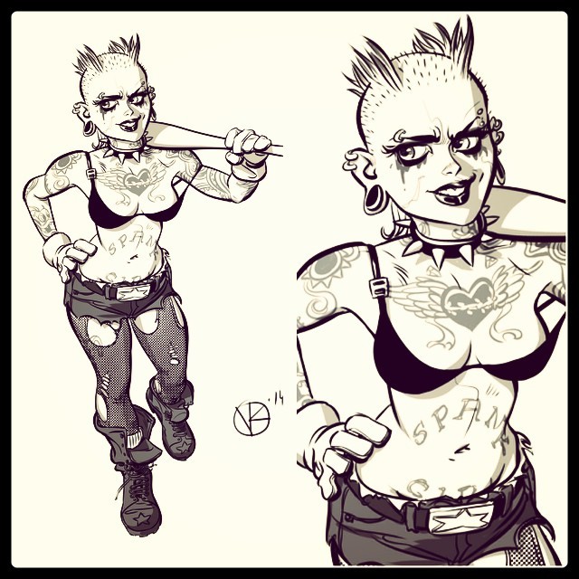 pinuparena:  &ldquo; SpankGirl - Last night inspiration @blitzcadet &rdquo;