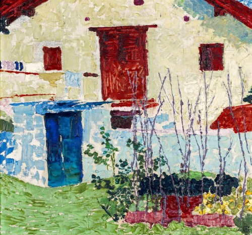 The Artist’s Birthplace in Stampa  -   Augusto Giacometti , c.1912Swiss, 18771947Oil on canvas ,35 x