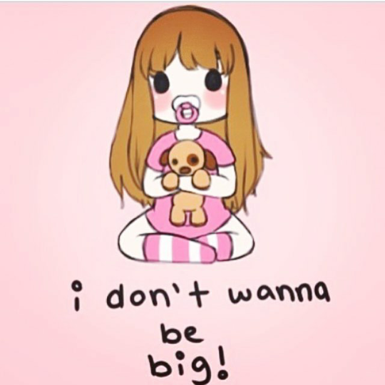 shybaby-crybaby:  Daddy says I never have to be big!! Never ever!! Eek!!🙈👑😍💖