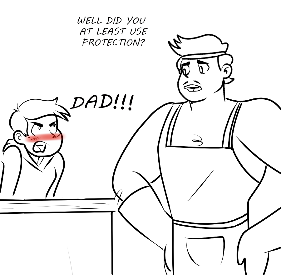 chillguydraws:Marco’s Dad is cool with his son.