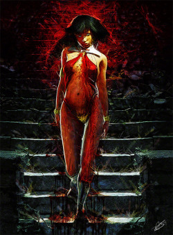 pixelated-nightmares:Vampirella by DanielMurrayART 