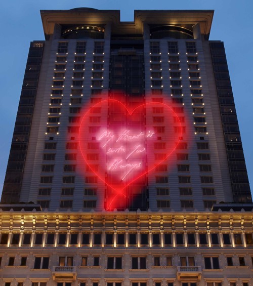 romanceangel:MY HEART IS WITH YOU ALWAYS BY TRACEY EMIN ON THE PENINSULA, HONG KONG 2014