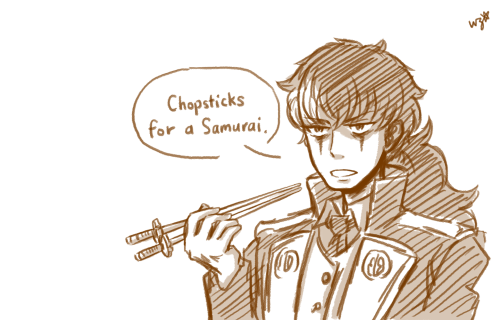 Blackquill is so weaboo I bet he even has katana chopsticks