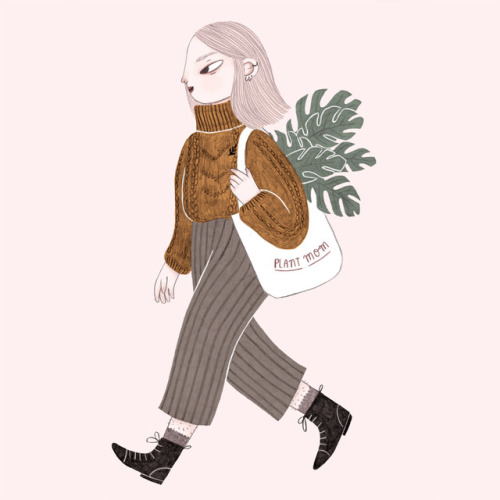 girls with plants