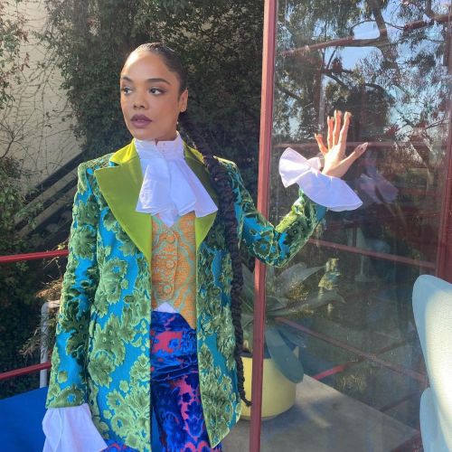 wandering-songstress:Tessa Thompson in Moschino