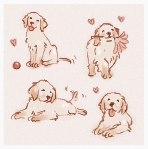 vulcains:some doodles of peaches 🐶