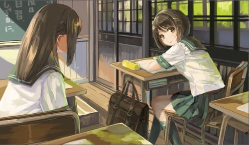 yorozuna:  成瀬ちさとさんのツイート: “最近事あるごとに何故か睨みつけてくる幼馴染がいる風景… ”