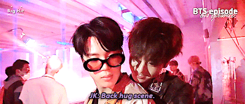 fyeahbangtaned:Back Hug Scene Jikook (height difference!!!!)