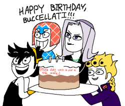 billys-silly-thrillies:  ok I didnt know BUCCELLATI shares a bday with joseph bc I avoid wiki like the plague so I did something extravagant and belated because I luv him so much :* 