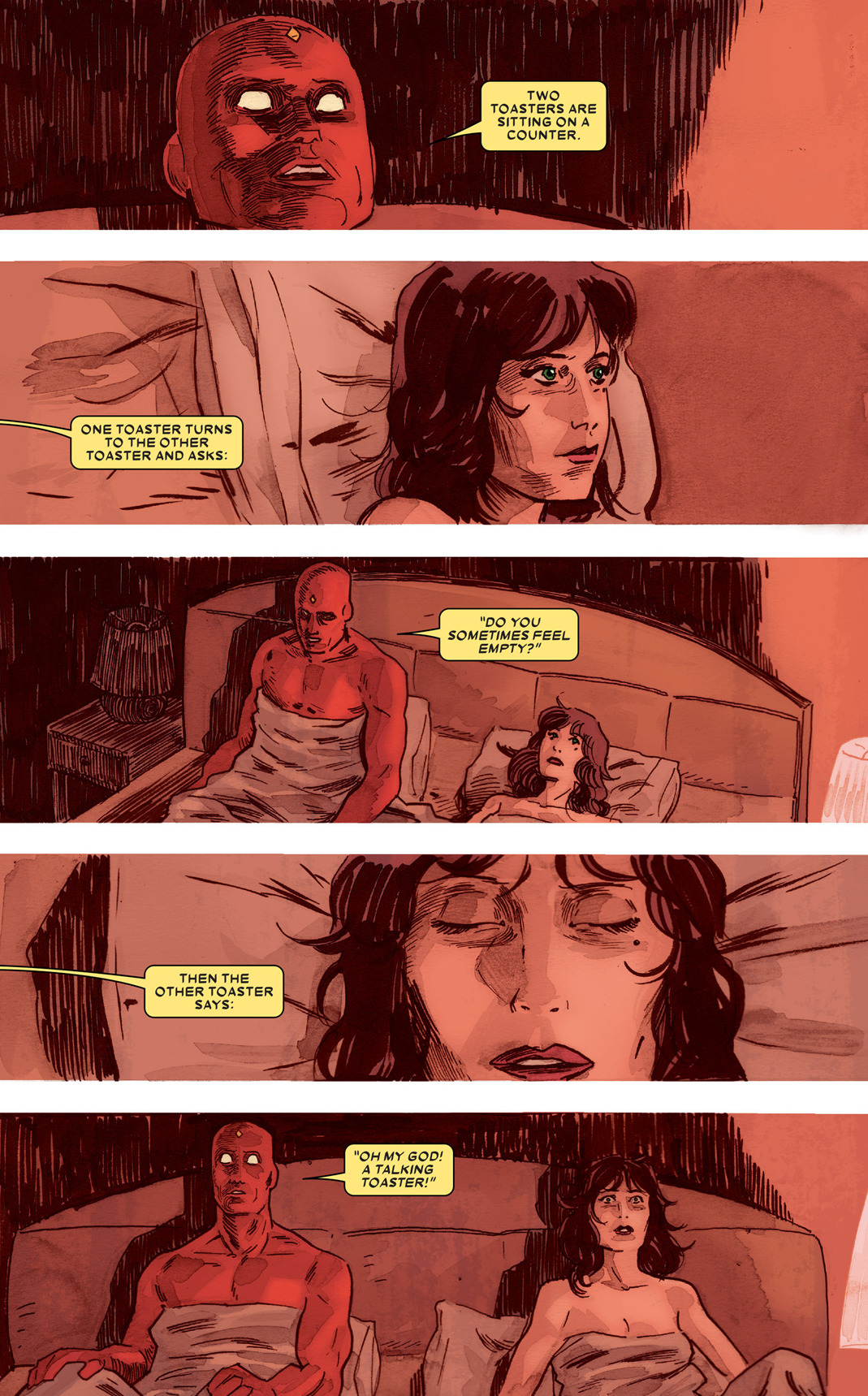 why-i-love-comics:  Vision #7 (2016)written by Tom Kingart by Jordie Bellaire