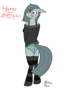 blackjacks-art-blog:  inkysporncorner:   (I tried) Happy birthday !  cute ! nice socks too :3  =3  X3 Cute! &lt;3