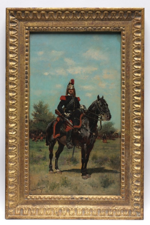 cma-modern-european-art:Mounted Dragoon Officer, Édouard Detaille , 1876, Cleveland Museum of Art: M