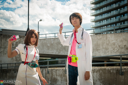   BREAKING NEWS: Local pink-themed medical team has successfully defended the city from video game m