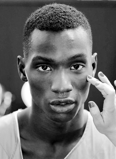 hommesclub:  Adonis Bosso | Richard Chai SS15 Backstage MBFW New York, ph. Chelsea