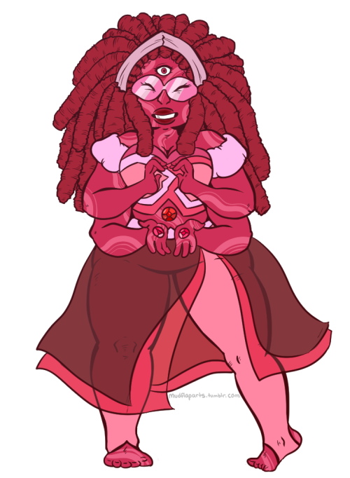 mudflaparts:  My headcanon Garnet + Rose Quartz fusion: Rhodochrosite!Imagine how much PURE FUCKING LOVE this fusion is made of… i m a g i n e  It’s thunderstormin’ like a motherfucker here tonight, I better get to bed ;;  