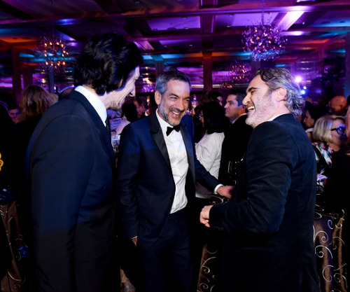 driverdaily:Joaquin Phoenix, Todd Phillips, Noah Baumbach, and Adam Driver attend the 31st Annual Pa