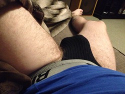 north-me:  Got ball stretcher and my jockstrap on. Feeling very horny tonight.