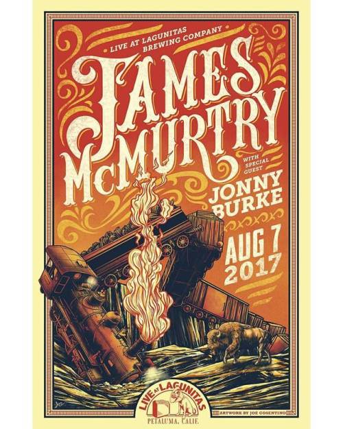 Full poster for @lagunitasbeer presents James McMurtry. I had a ton of fun getting into the hand-let