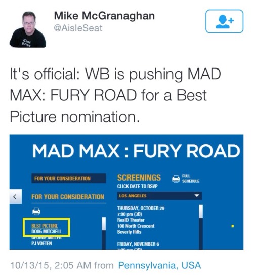 gardeniaaxx:  Prayer Circle  Mad Max for Oscar 🙏🏻 