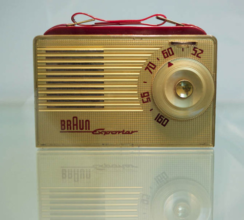 Braun, Portable Radio Exporter 1, unknown designer, 1954. Exhibition Frankfurt, 2010. Via flickrstre