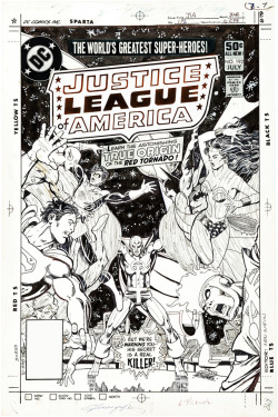 travisellisor:  the cover to  Justice League Of America (1960) #192 by  George Pérez and Anthony Tollin