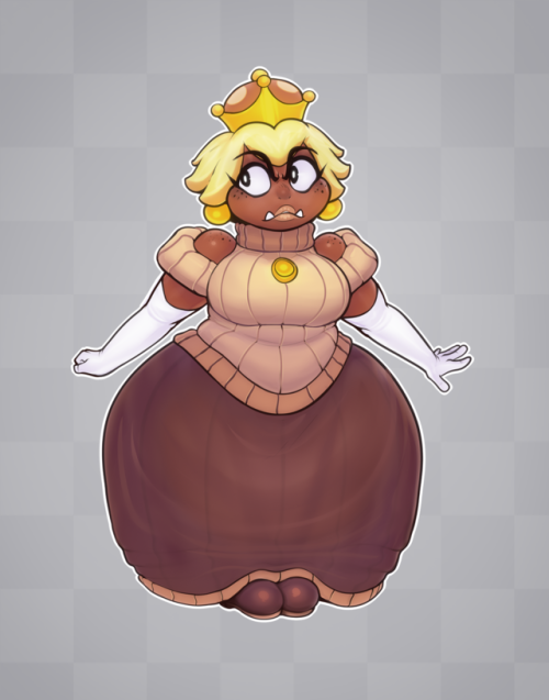 derekhetrickart:was heckin around with some super crown goomba!Peach because