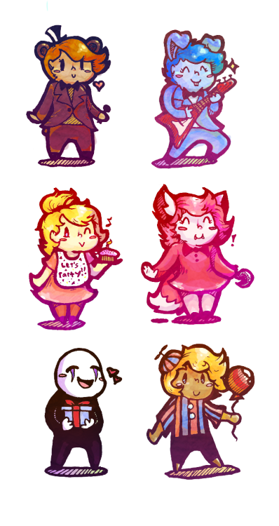 some transparent fnaf cuties. ^u^