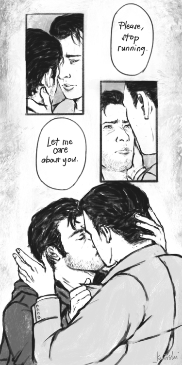 kuinshi:It is going to hurt.But Gavin kisses him anyway. Pulling Connor close, kissing him a little 